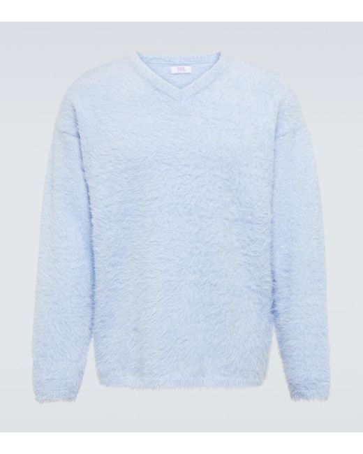 ERL Blue Brushed Sweater for men