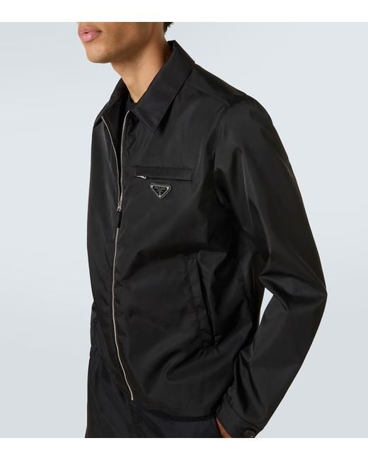 Prada Blouson Aus Re-Nylon in Black für Herren