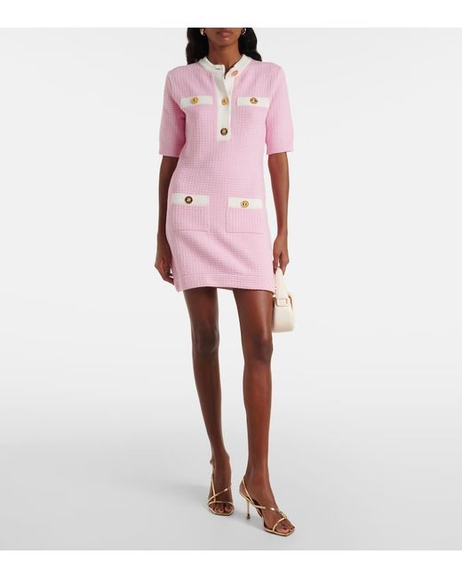 Robe En Coton Patou en coloris Pink
