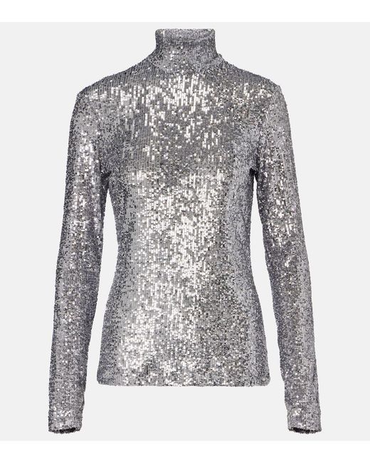 Top Con Paillettes di Rabanne in Metallic
