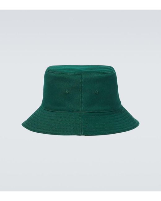 Cappello da pescatore reversibile in twill Check di Burberry in Green da Uomo