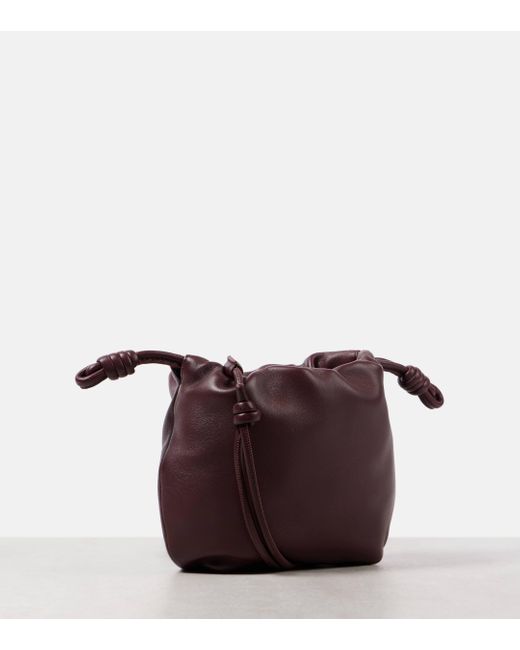 Loewe Purple Flamenco Mini Leather Shoulder Bag