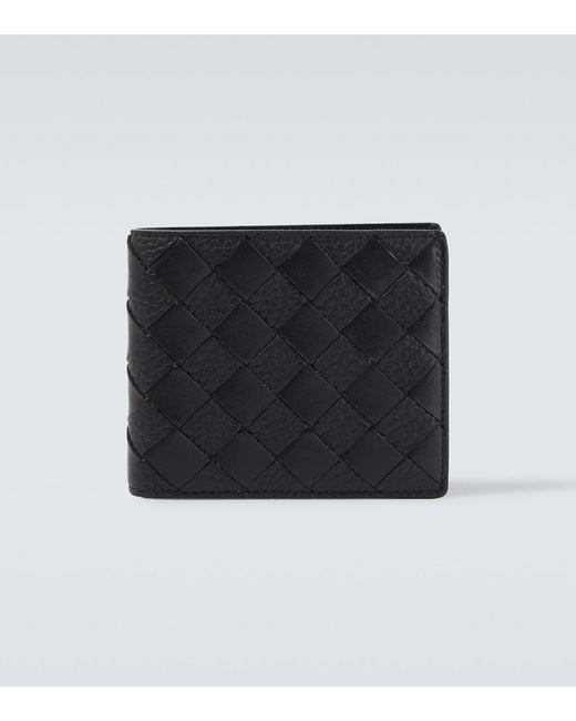 Bottega Veneta Black Intrecciato Leather Wallet for men