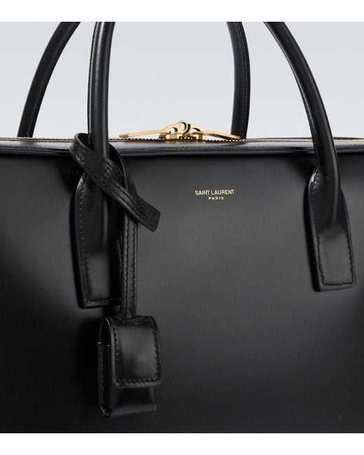 Saint Laurent Black Leather Briefcase for men