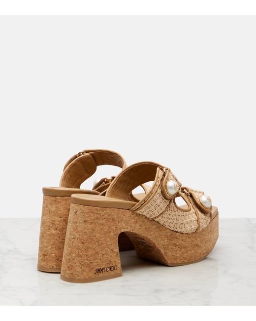Jimmy Choo Brown Sandalen Fayence 95 Aus Leder