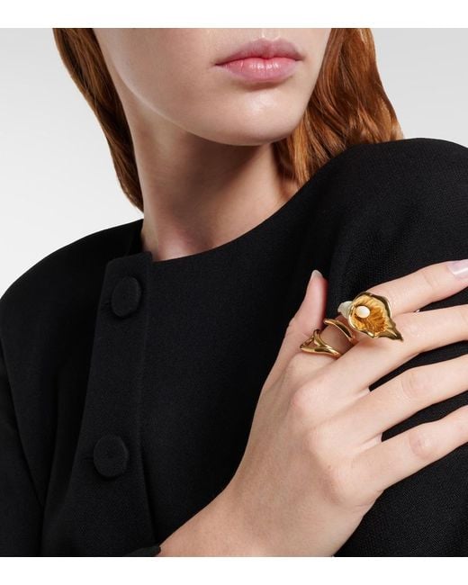 Chloé White Floral Ring