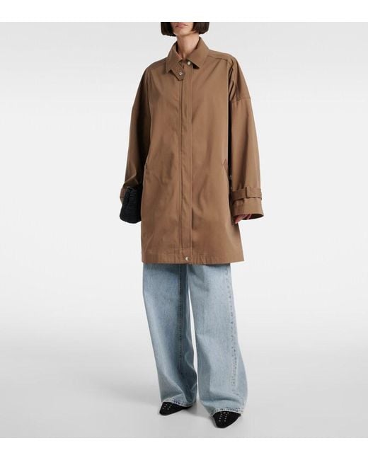 Totême Brown Oversized Cotton Jacket