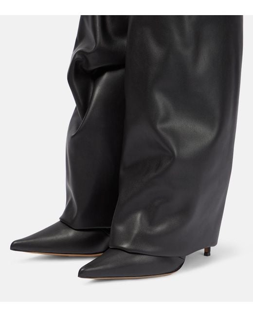 Alexandre Vauthier Black Draped Boots