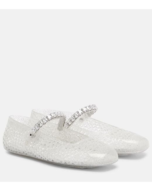Ballerines Jelly En Pu A Ornements Jimmy Choo en coloris White