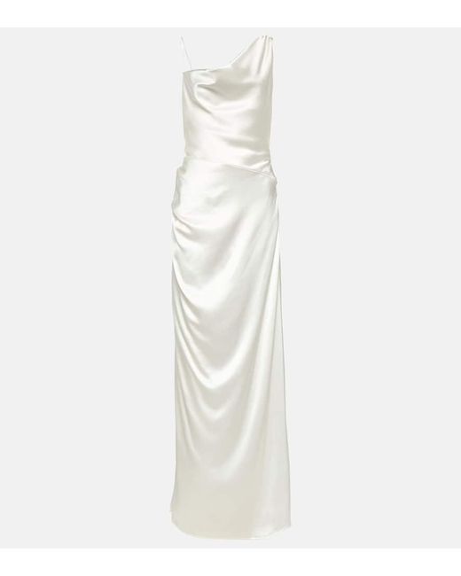 Novia - vestido Minerva de saten de seda Vivienne Westwood de color White