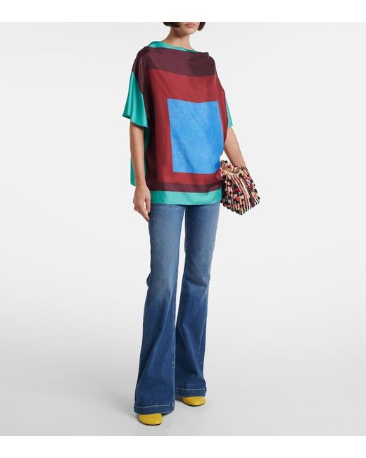 AG Jeans Blue Tropea High-Rise Flare Jeans