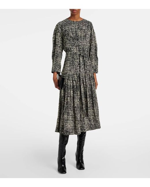 Vestido Midi Harlow De Crepe Estampado Proenza Schouler de color Gray