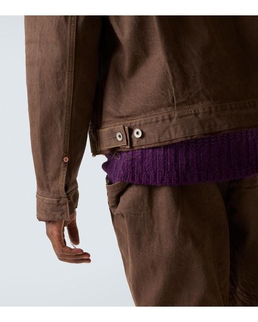 Sacai Brown Denim Jacket for men