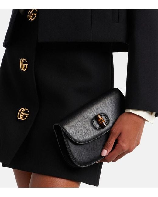 Gucci Black Bamboo 1947 Mini Shoulder Bag
