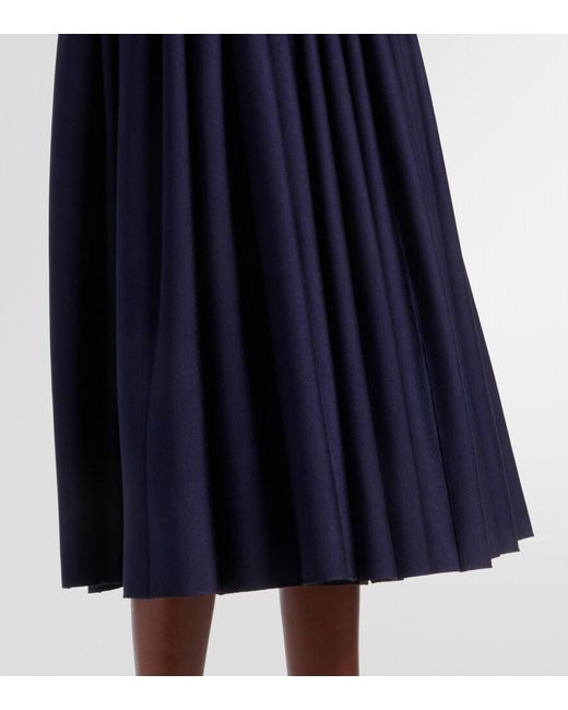 Alaïa Blue Godet Midi Dress