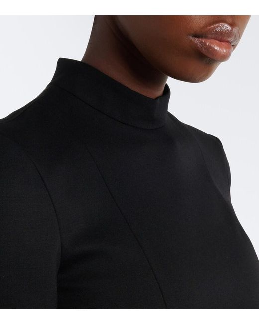 Gucci Black Wool Mockneck Minidress