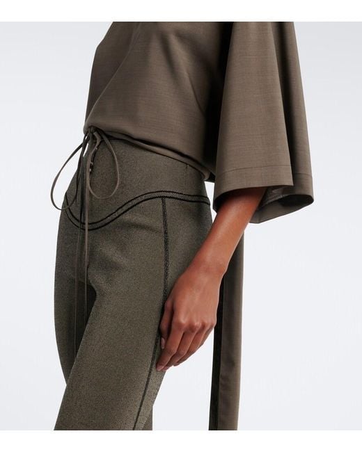 Jacquemus Brown Havana Tie-Detail Wool Top