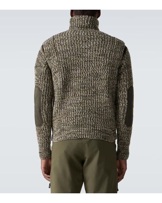 Moncler Green Apres Ski Virgin Wool Turtleneck Sweater for men