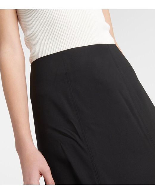 Co. Black Wool-Blend Midi Skirt