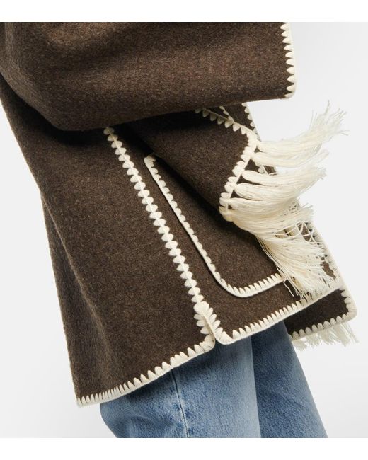 Totême  Brown Embroidered Scarf Jacket