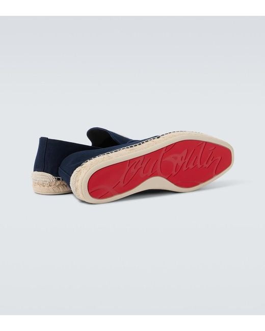 Christian Louboutin Blue Mooncrest Canvas Espadrilles for men