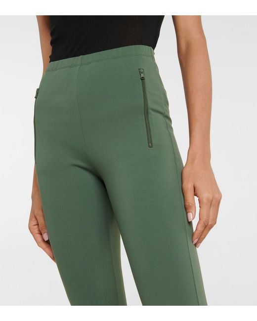 Wardrobe NYC Green Side Split High-Rise Leggings