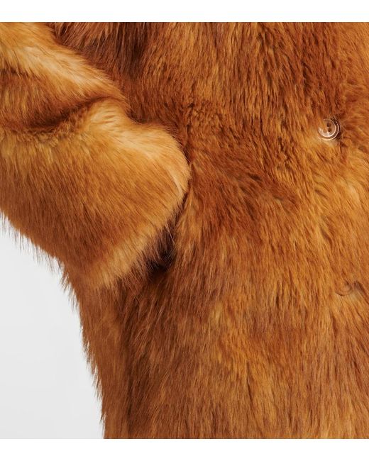 Dorothee Schumacher Brown Urban Jungle Faux Fur Coat