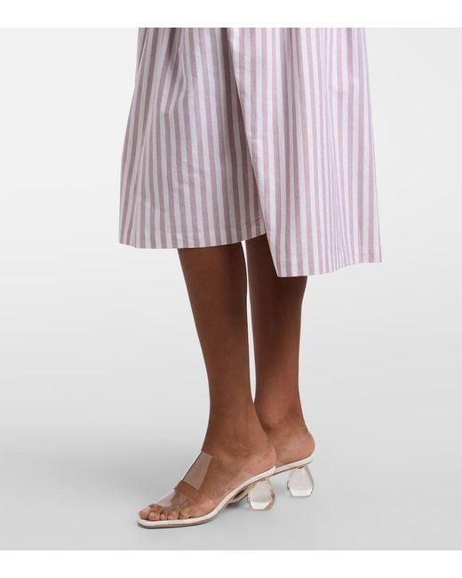 Vivienne Westwood Purple Sunday Striped Cotton Midi Dress