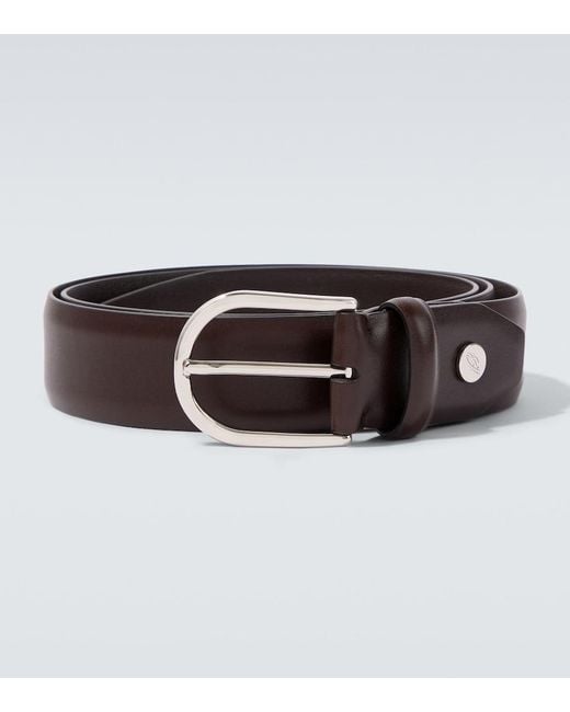 Brioni Brown Leather Belt for men