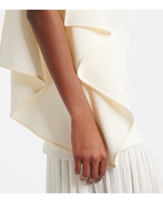Proenza Schouler White Alyssa Draped Crepe Top