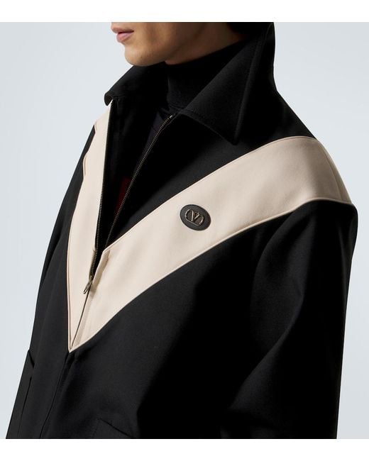 Valentino Black Vlogo Gabardine Jacket for men