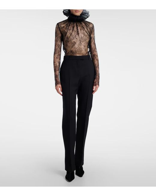 Top De Encaje Alexander McQueen de color Black