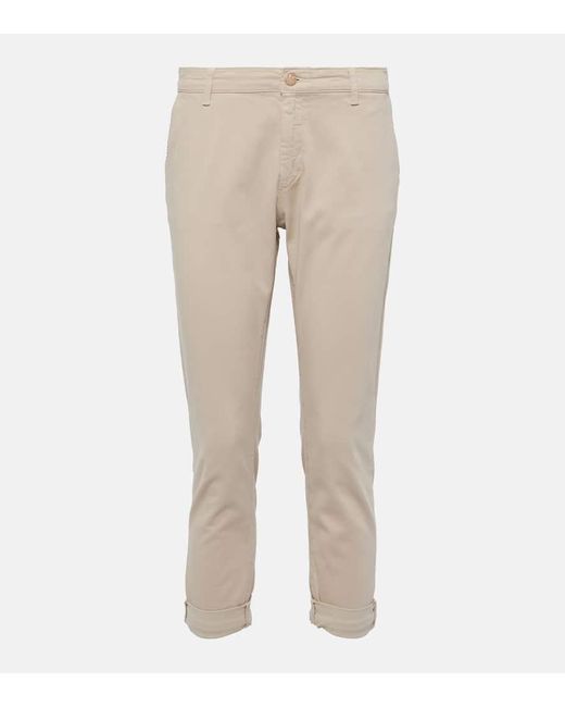 AG Jeans Natural Caden Mid-Rise Twill Tapered Pants