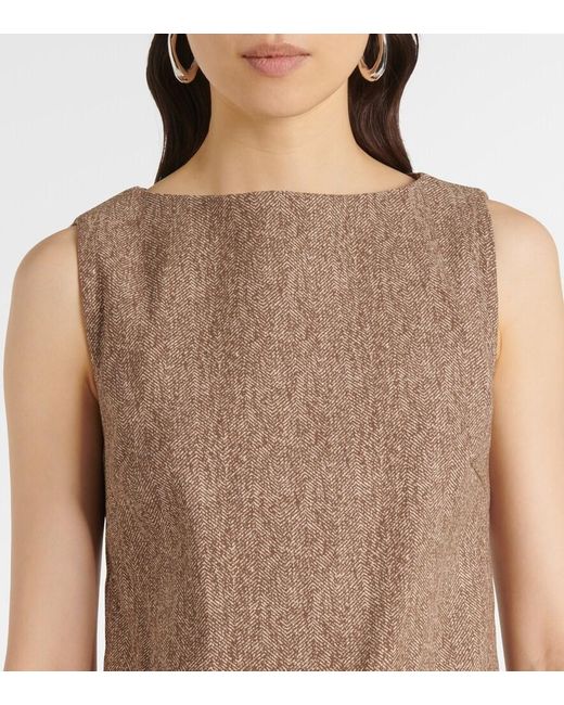 Staud Brown Sheila Belted Midi Dress