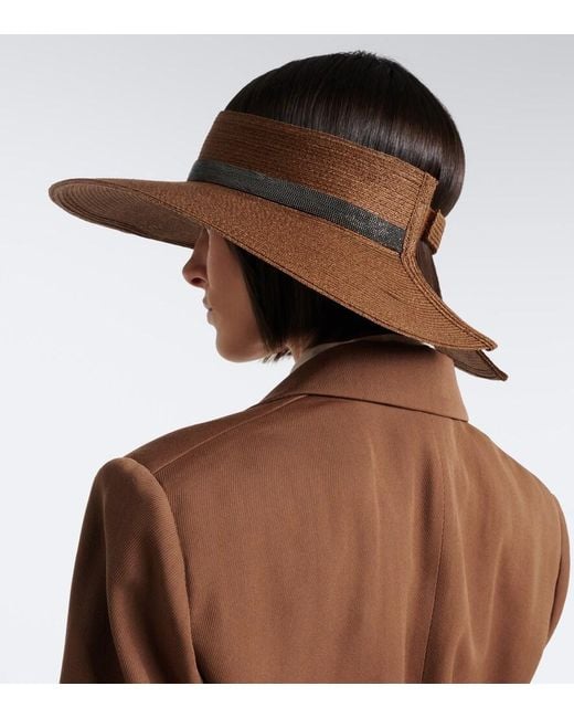 Brunello Cucinelli Brown Monili Visor