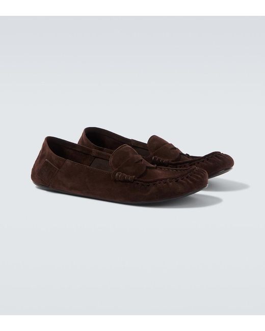 Acne Brown Bojan Suede Loafers for men