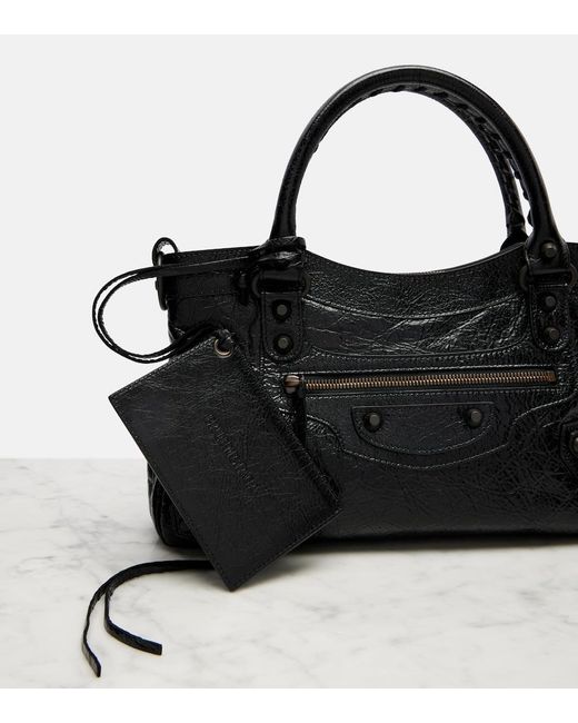Balenciaga Black Le City Small Leather Top-Handle Bag