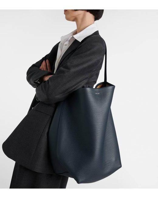 The Row Black N/s Park Large Leather Tote Bag