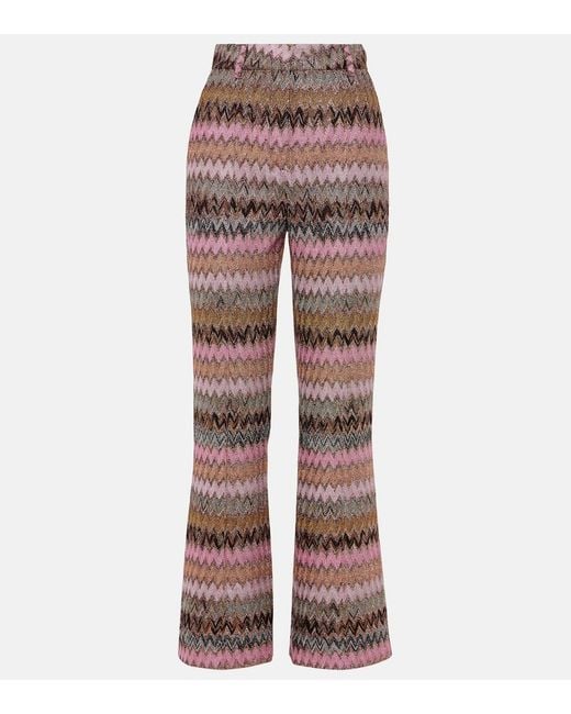 Missoni Zig Zag Metallic Flared Pants