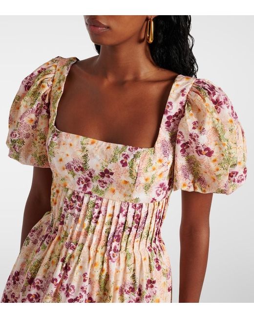 Agua Bendita Pink Caramelo Florecer Cotton Minidress