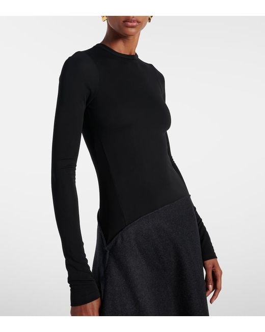 Abito Midi Asimmetrico di Victoria Beckham in Black