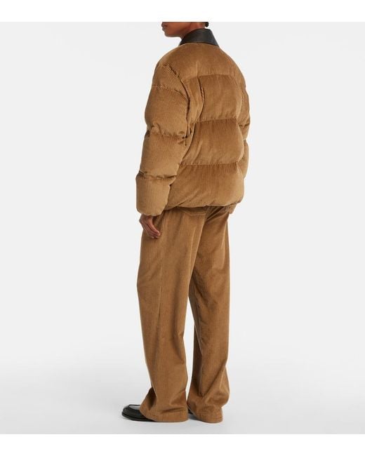 Miu Miu Brown Cotton Corduroy Down Jacket
