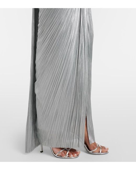 Maria Lucia Hohan Gray Susie Silk Tulle Bustier Gown