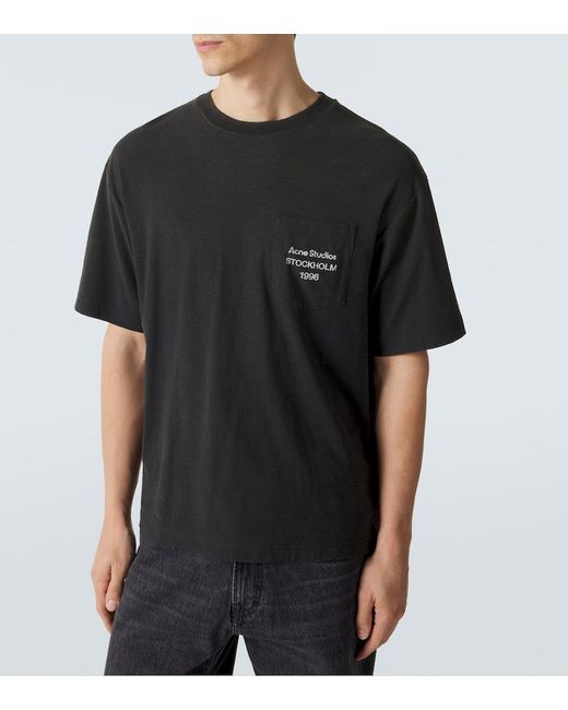 Acne Studios Cotton And Hemp T-Shirt in Black for Men | Lyst