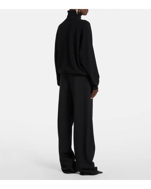 Saint Laurent Black Cashmere Turtleneck Sweater