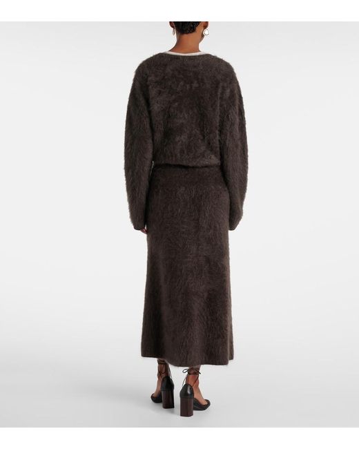 Lisa Yang Brown Asta Cashmere Maxi Skirt