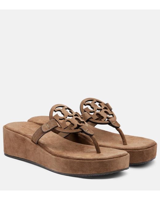 Tory Burch Brown Sandalen Miller 25 Aus Veloursleder