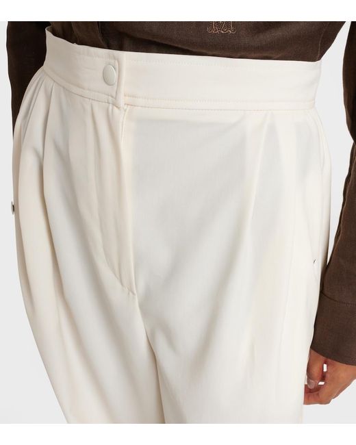 Max Mara White Coccole Cotton Pants