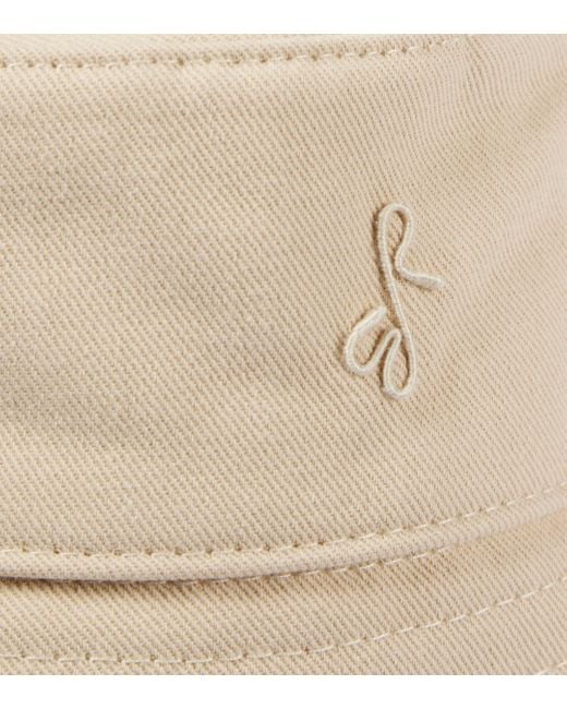 Ruslan Baginskiy Natural Monogram Cotton Bucket Hat