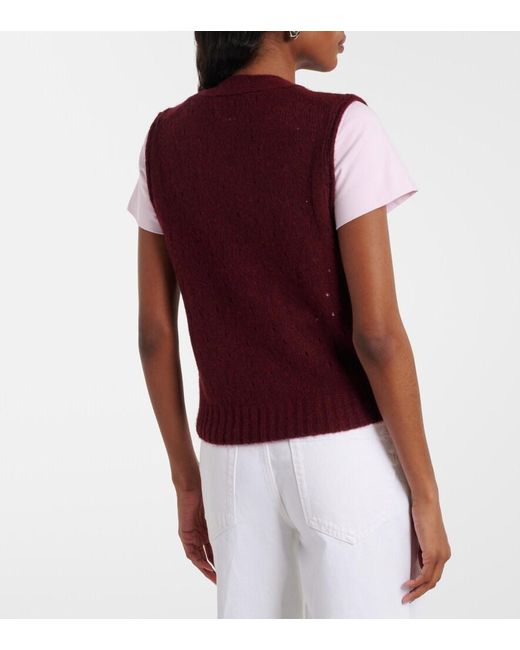 Dorothee Schumacher Red Luxury Love Cashmere Sweater Vest